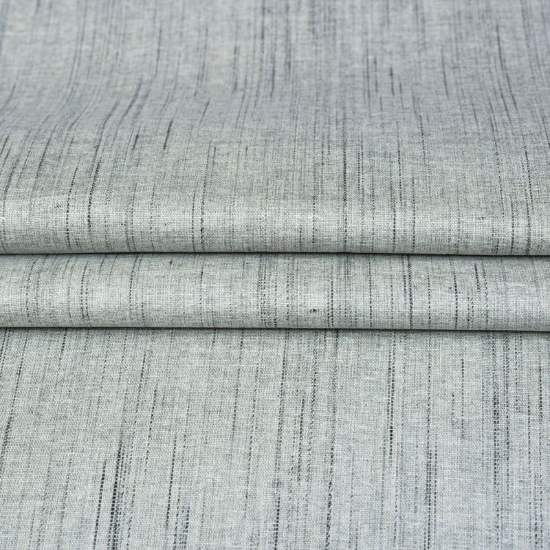 Gray Black Texture Cotton Handloom Fabric