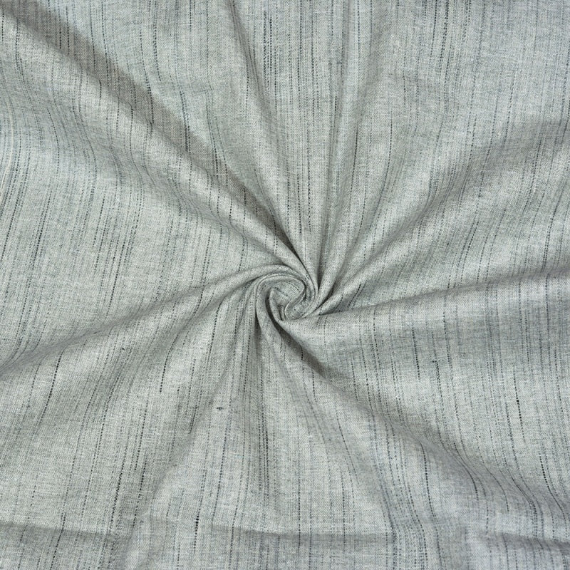 Gray Black Texture Cotton Handloom Fabric