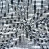Gray Black Triple Line Checks Cotton Handloom Fabric