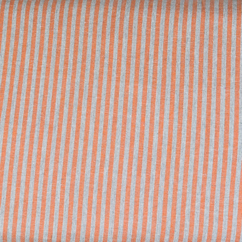 Gray Peach Stripe Cotton Handloom Fabric