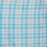 Gray Sky Blue and White Twill Cotton Handloom Fabric