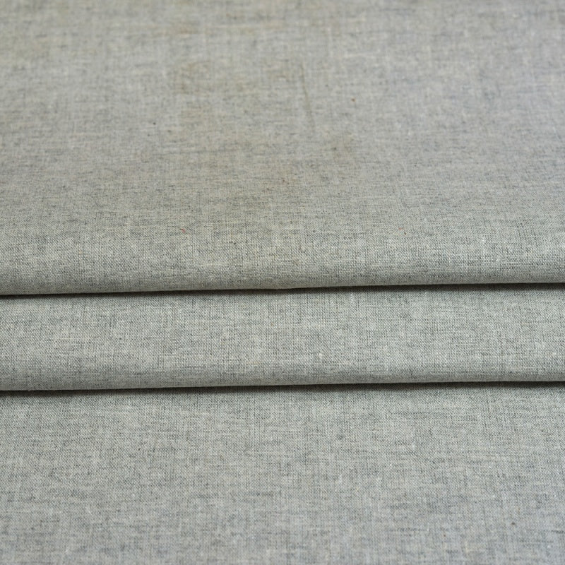 Gray Solid Cotton Handloom Fabric