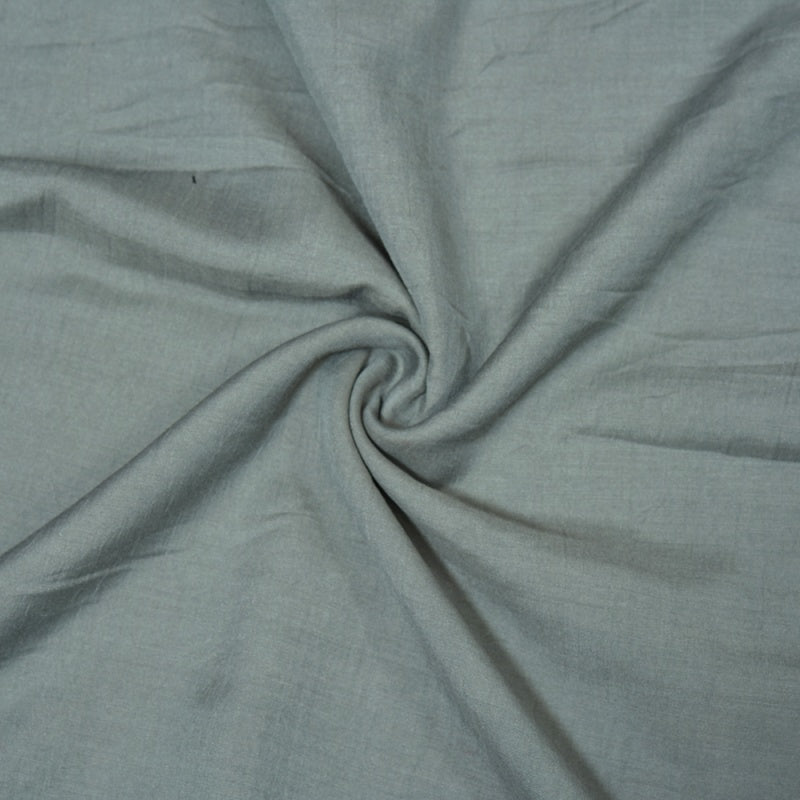 Gray Solid Rayon Fabric