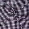 Gray White Small Checks Cotton Handloom Fabric