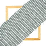 Gray White Stripe Handloom Cotton Fabric