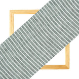Gray White Stripe Handloom Cotton Fabric