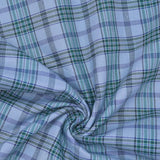 Gray and Black Check Handloom Cotton Fabric