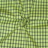 Green Black Checks Cotton Handloom Fabric