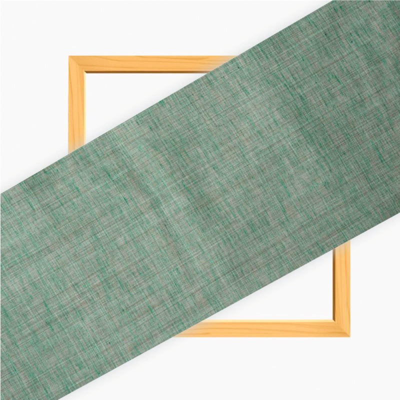 Green Blue Texture Cotton Handloom Fabric
