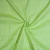 Green Solid Cotton Handloom Fabric