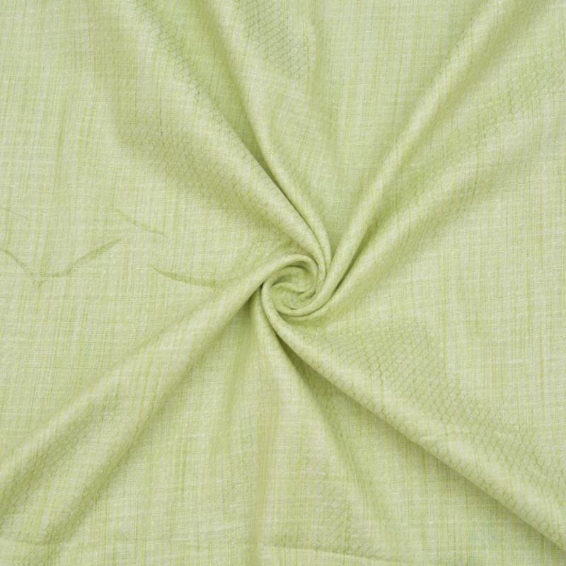 Green Texture Handloom Cotton Fabric