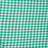 Green White Small Checks Cotton Handloom Fabric