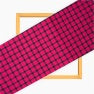 Magenta Pink Black Checks Cotton Handloom Fabric