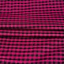 Magenta Pink Black Small Checks Cotton Handloom Fabric