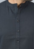 MEN COTTON SOLID CO-ORD SET BLACK-25732