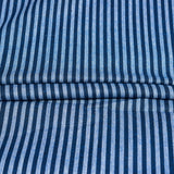 Navy Blue Blue Stripe Cotton Handloom Fabric