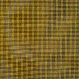 Olive Green Black Triple Line Checks Cotton Handloom Fabric