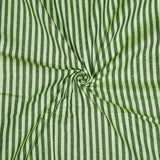 Olive Green Green Stripe Cotton Handloom Fabric