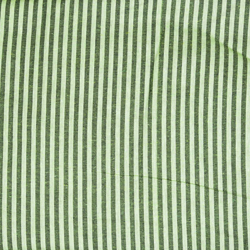 Olive Green Green Stripe Cotton Handloom Fabric
