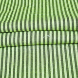 Olive Green Green Stripe Cotton Handloom Fabric