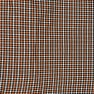 Orange Black and White Small Checks Cotton Handloom Fabric