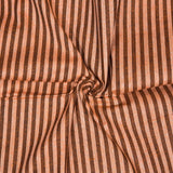 Orange Brown Stripe Cotton Handloom Fabric