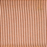 Orange Brown Stripe Cotton Handloom Fabric