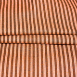 Orange Brown Stripe Cotton Handloom Fabric