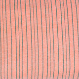 Peach Black Stripe Cotton Handloom Fabric