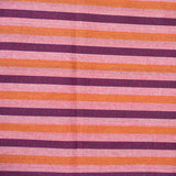 Pink Orange and Purple Stripe Cotton Handloom Fabric