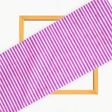Pink Purple Stripe Cotton Handloom Fabric