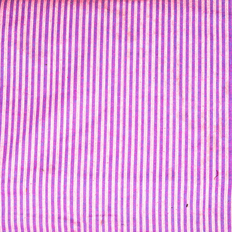 Pink Purple Stripe Cotton Handloom Fabric