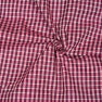 Pink White Small Checks Cotton Handloom Fabric