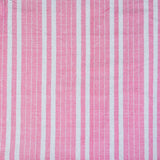 Pink White Stripe Cotton Handloom Fabric