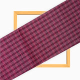 Pink White and Black Triple Line Checks Cotton Handloom Fabric