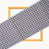 Purple White Checks Cotton Handloom Fabric