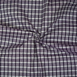 Purple White Checks Cotton Handloom Fabric