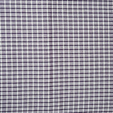 Purple White Checks Cotton Handloom Fabric