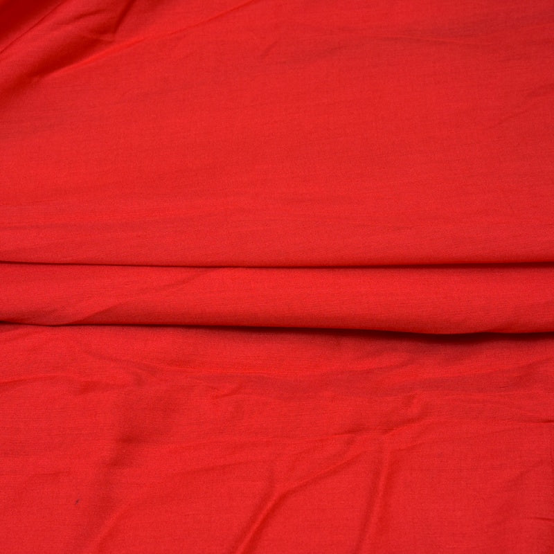 Red Solid Rayon Fabric