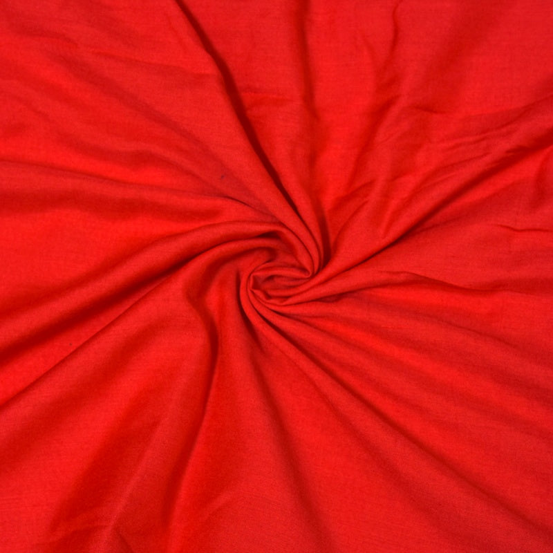 Red Solid Rayon Fabric