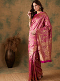 Women's Pink Colour Designer Weaving Saree-SPRW18036A