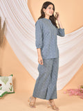 Women Blue White Lining cod set-CS-2001