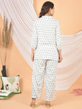 Women White haunted printed cod set-CS-2003
