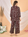 Women Brown printed cod set-CS-2004