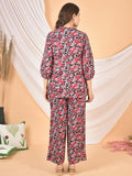 Women Red Black Printed Cod set CS-2006
