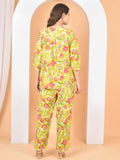 Women Olive Green Printed Cod set CS-2013