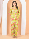 Women Olive Green Printed Cod set CS-2013