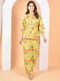 Women Olive Green Printed Cod set CS-2013