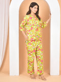 Women Olive Green Printed Cod set CS-2013