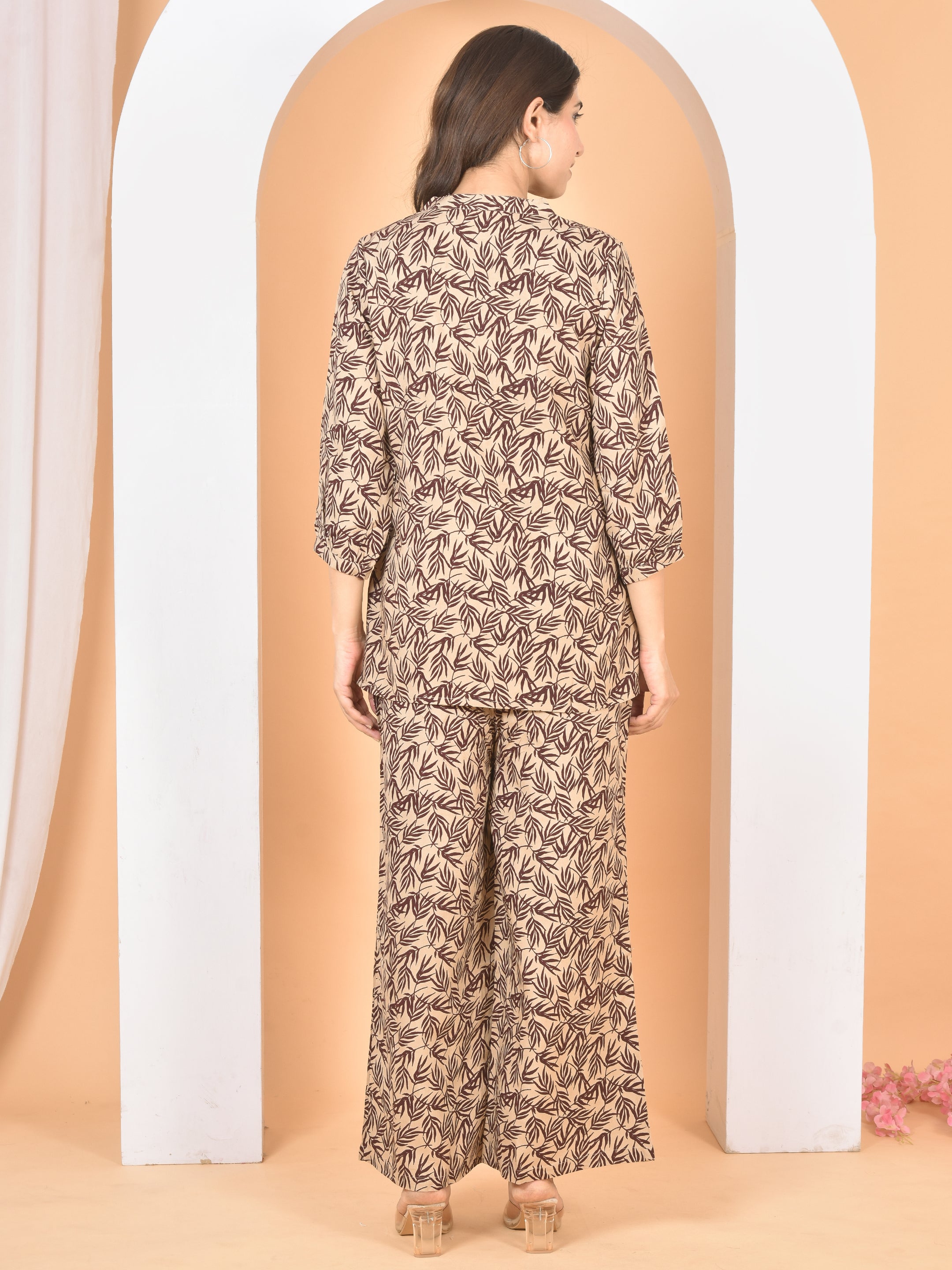 Women Brown printed cod set CS-2021